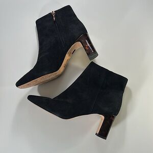 J McLaughlin Gloria Leather Boots Black Suede Size 7